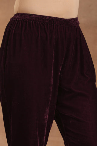 Truebrowns Wine Velvet Pant