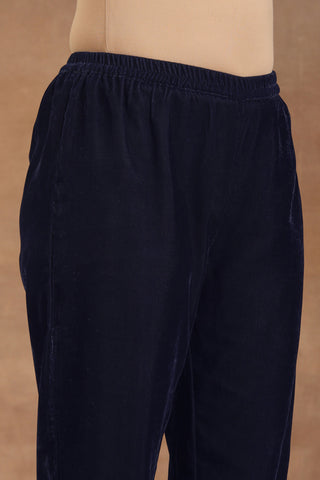 Truebrowns Midnight Blue Velvet Pant