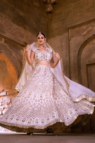 Ivory Lehenga Set