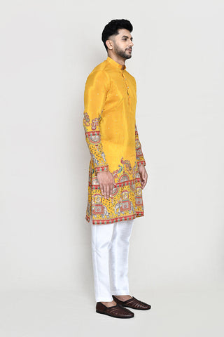 White Kurta with Straight Fit Pant