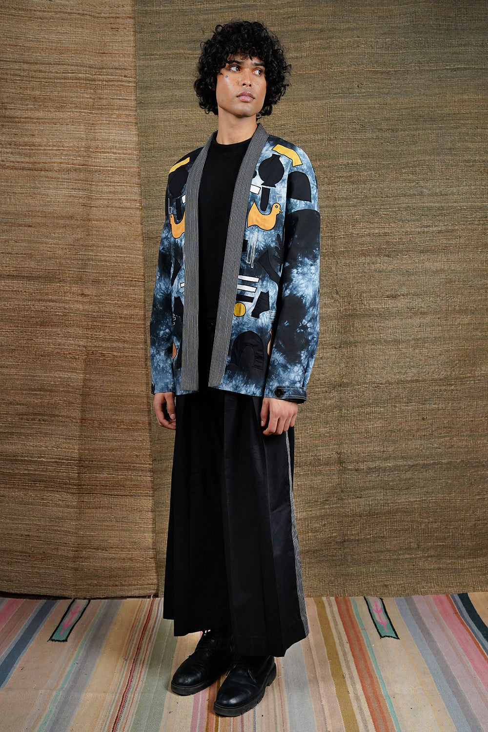 Kimmono Ombre Jacket With Artworks Of Hugo Guinness