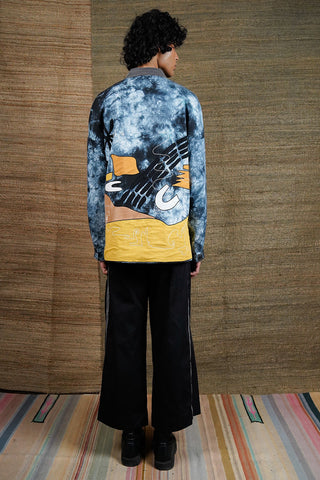 Kimmono Ombre Jacket With Artworks Of Hugo Guinness